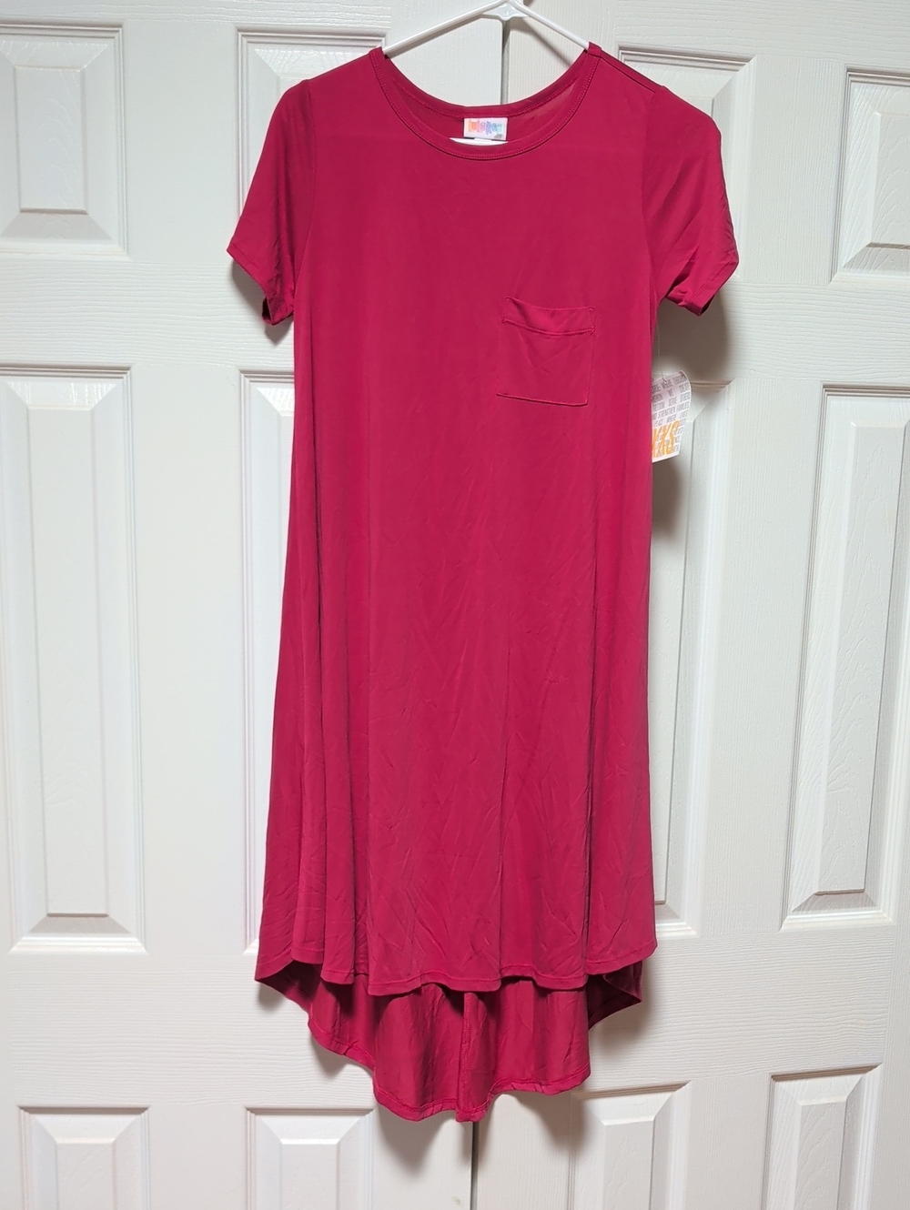 LuLaRoe NWT Carly Dress Women's XXS, Solid Pink